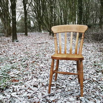 Slat Back Dining Chairs Farmhouse Beech Rustic Antique Finish