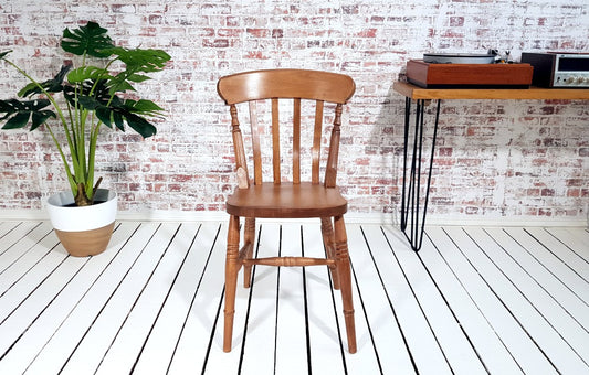 Slat Back Dining Chairs Farmhouse Beech Rustic Antique Finish