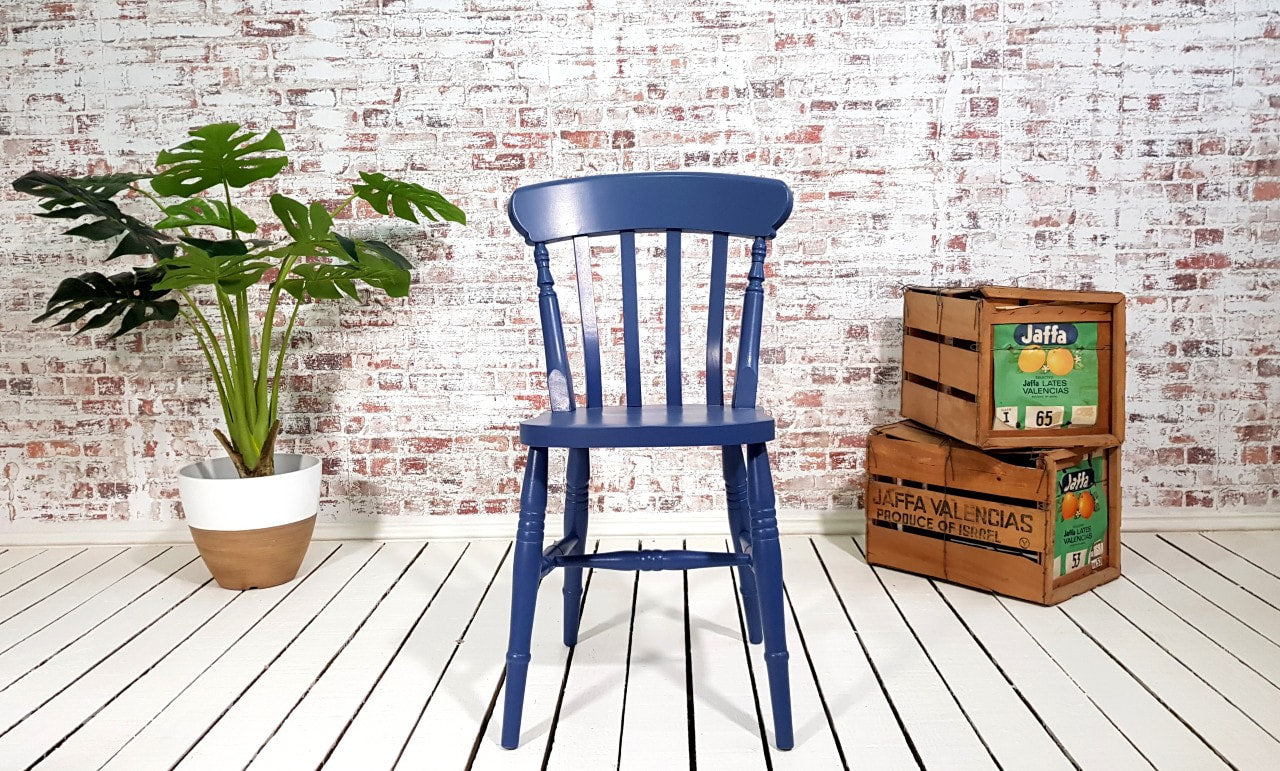 Slat Back Dining Chairs Farmhouse Style Painted Any Farrow and Ball Colour!