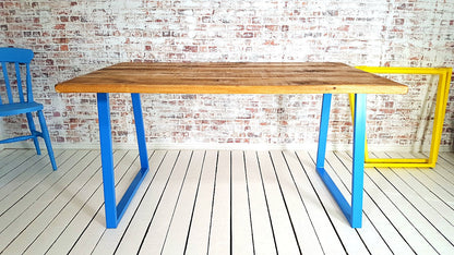 Industrial A-Frame Dining Table / Bench Sets - Any RAL Colour or Steel Finish