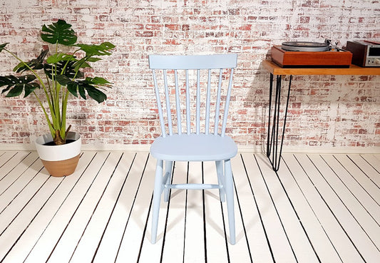 Painted Spindle Back Kitchen Dining Chairs Any Farrow & Ball Rustic Mid-Century Modern Living