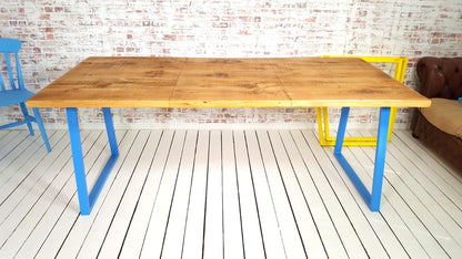 Extending A-Frame Industrial Dining Table / Bench Sets - Any RAL Colour or Steel Finish