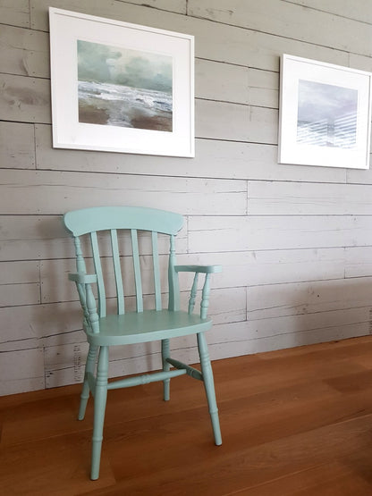 Pair of Slat Back Carver Chairs Painted Any Farrow & Ball Colour!